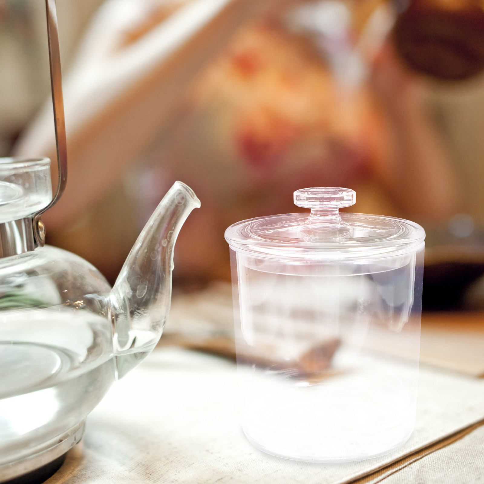 Acrylic Tea Canister with Airt - Airtight Cereal Jar avis et prix